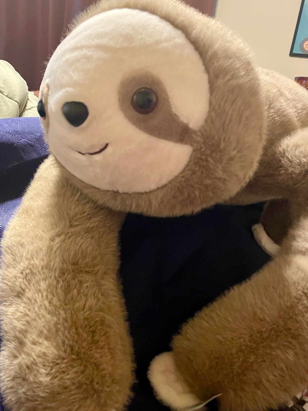 NWT Plush Sloth Stuffed Animal - Soft Brown & Cream